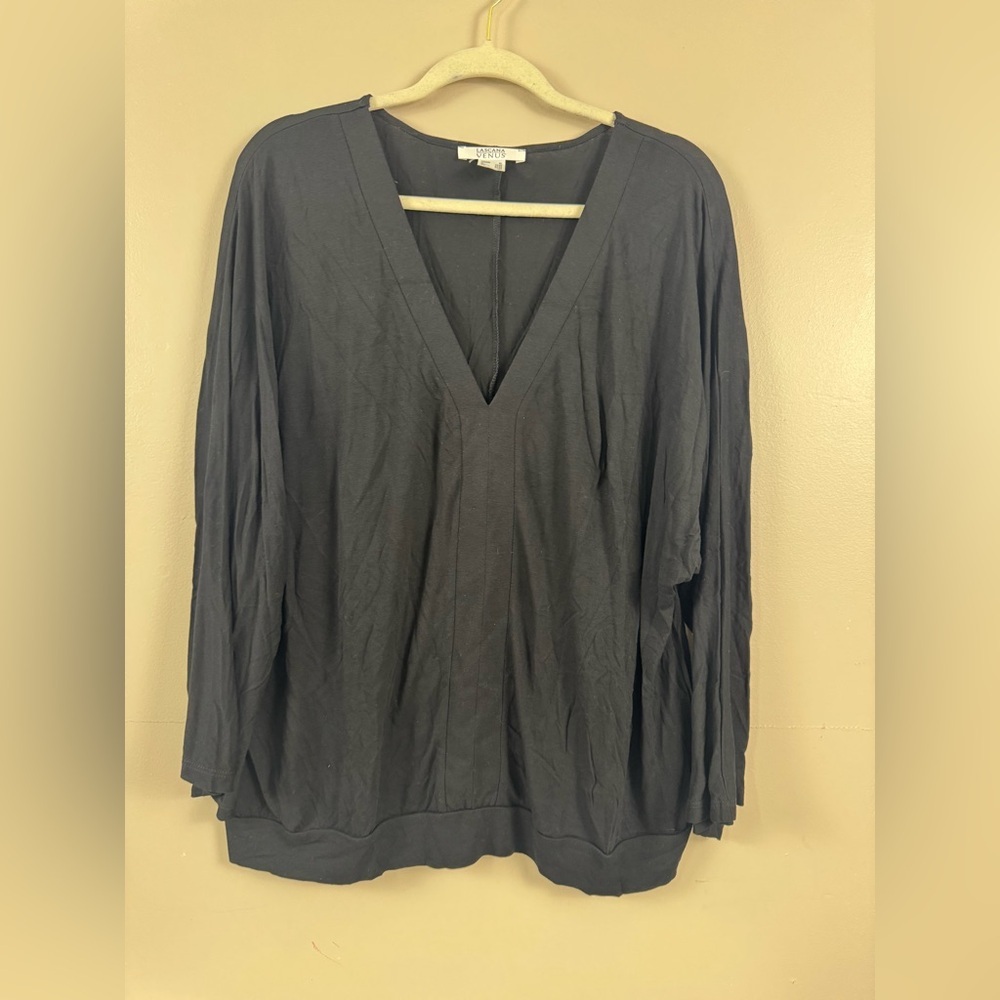 VENUS Black Oversized Relaxed Blouse